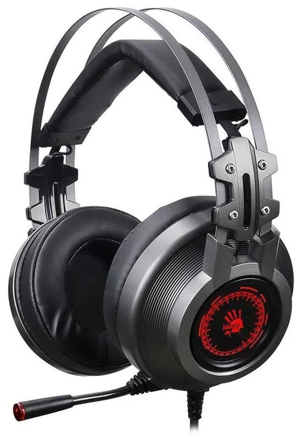 Наушники игровые с микрофоном A4TECH Bloody J527 серый 2м (J527) (черный)
