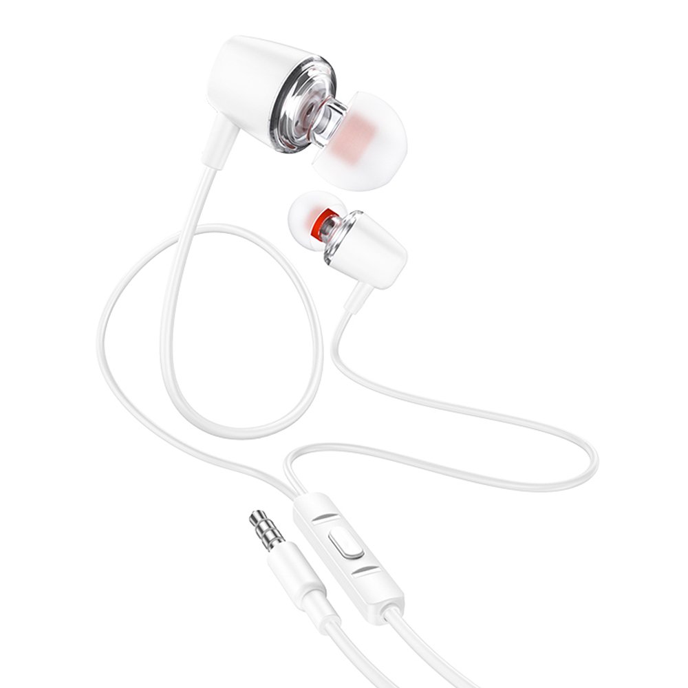 Наушники HOCO M107 Discoverer universal earphones with mic (белый)