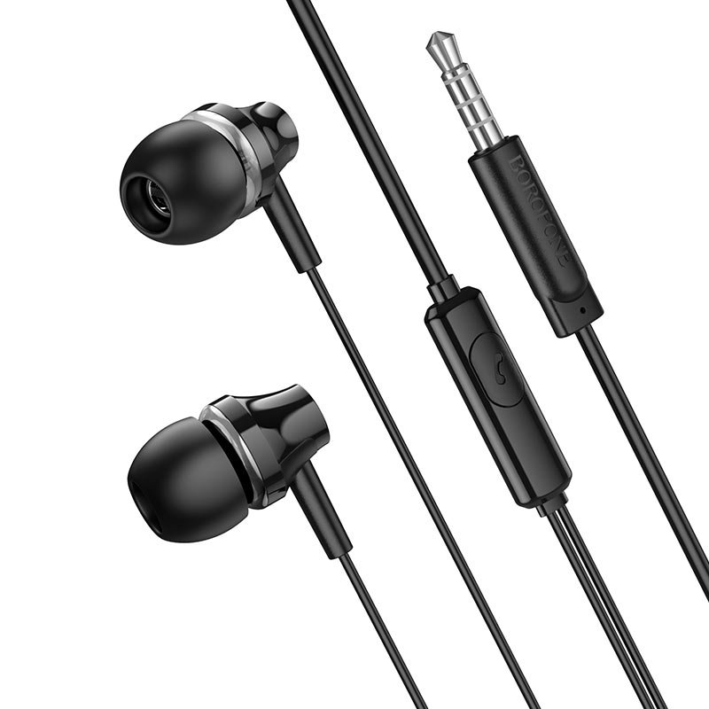 Наушники BOROFONE BM74 Singer universal earphones with microphone (чёрный)