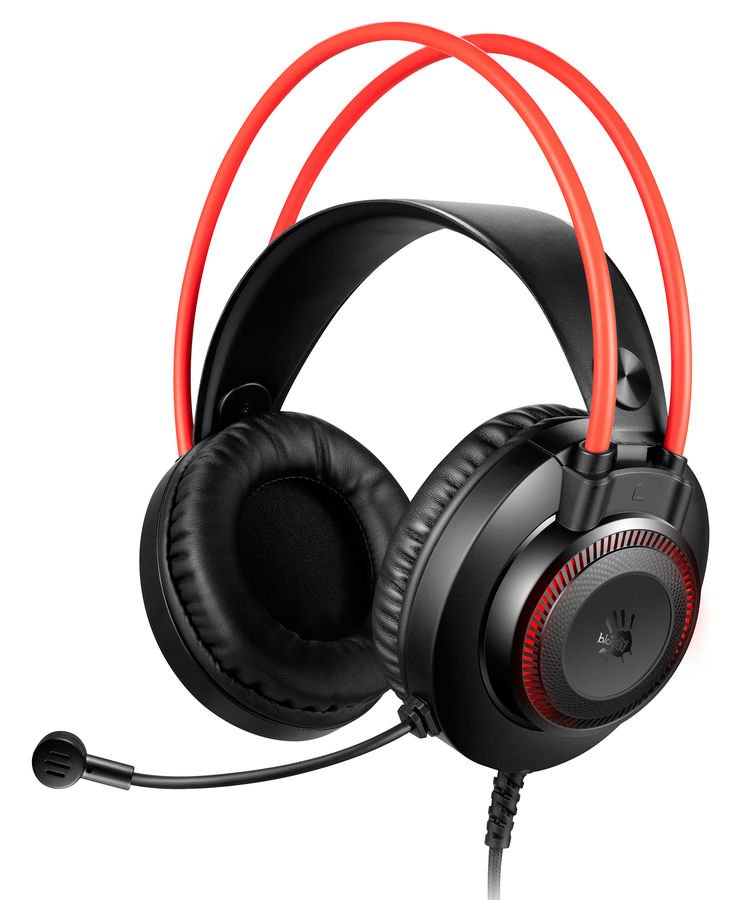 Наушники игровые с микрофоном A4TECH Bloody G200S (черный/красный)