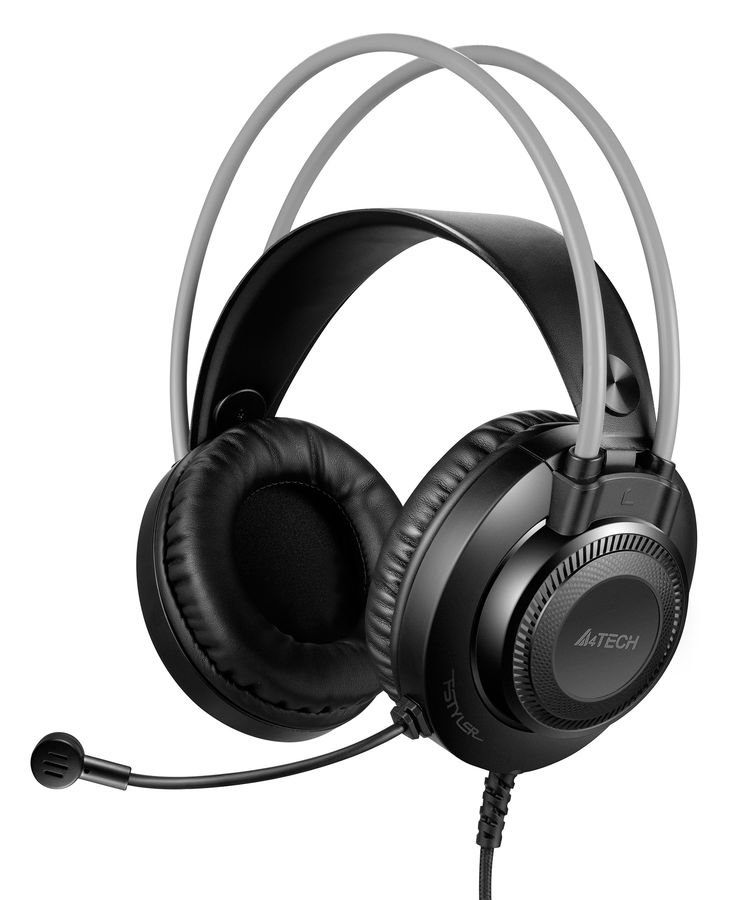 Наушники полноразмерные проводные, с микрофоном A4TECH Fstyler FH200U, 2м (серый)