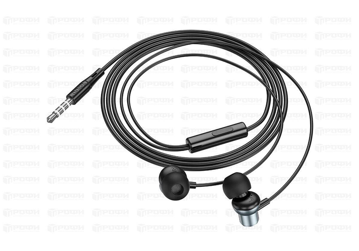 Наушники HOCO M110 Encourage metal universal earphones with mic (серный)