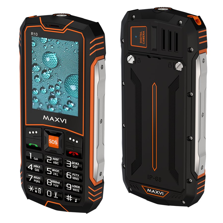 Мобильный телефон Maxvi R10 оранжевый