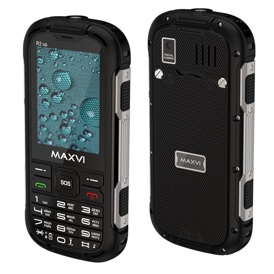 Мобильный телефон Maxvi R2 up черный