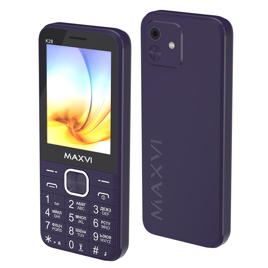 Мобильный телефон Maxvi K28 фиолетовый