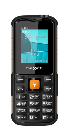 Мобильный телефон teXet TM-D400 черный
