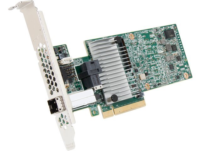 LSI MegaRAID SAS 9380-4I4E SGL (LSI00439 / 05-25190-02) PCIe 3.0 x8 LP, SAS/SATA 12G, RAID 0,1,5,6,10,50,60, 8port(1*int SFF8643 + 1*ext SFF8644), Cac
