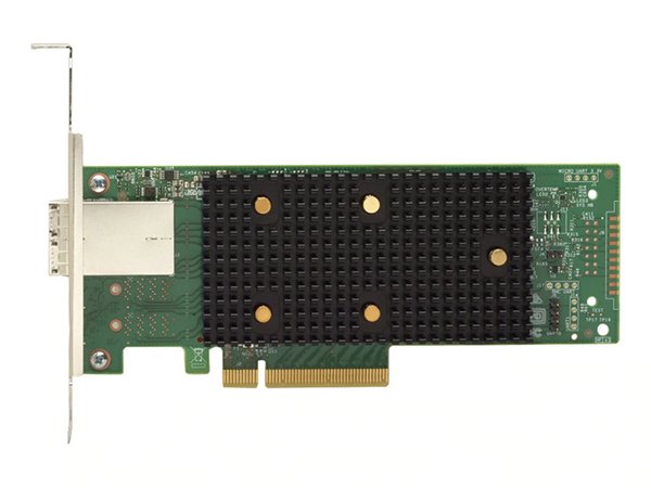 SAS 9400-8e SGL (05-50013-01) PCIe 3.1 x8 LP, Tri-Mode SAS/SATA/NVMe 12G HBA, 8port(2*ext SFF8644), 3408 IOC