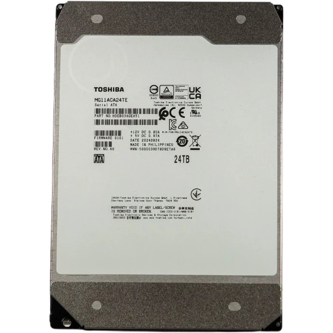 HDD Toshiba MG Series MG11ACA24TE 3.5" 24TB SATA3 6Gb/s 7200RPM 512MB Buffer