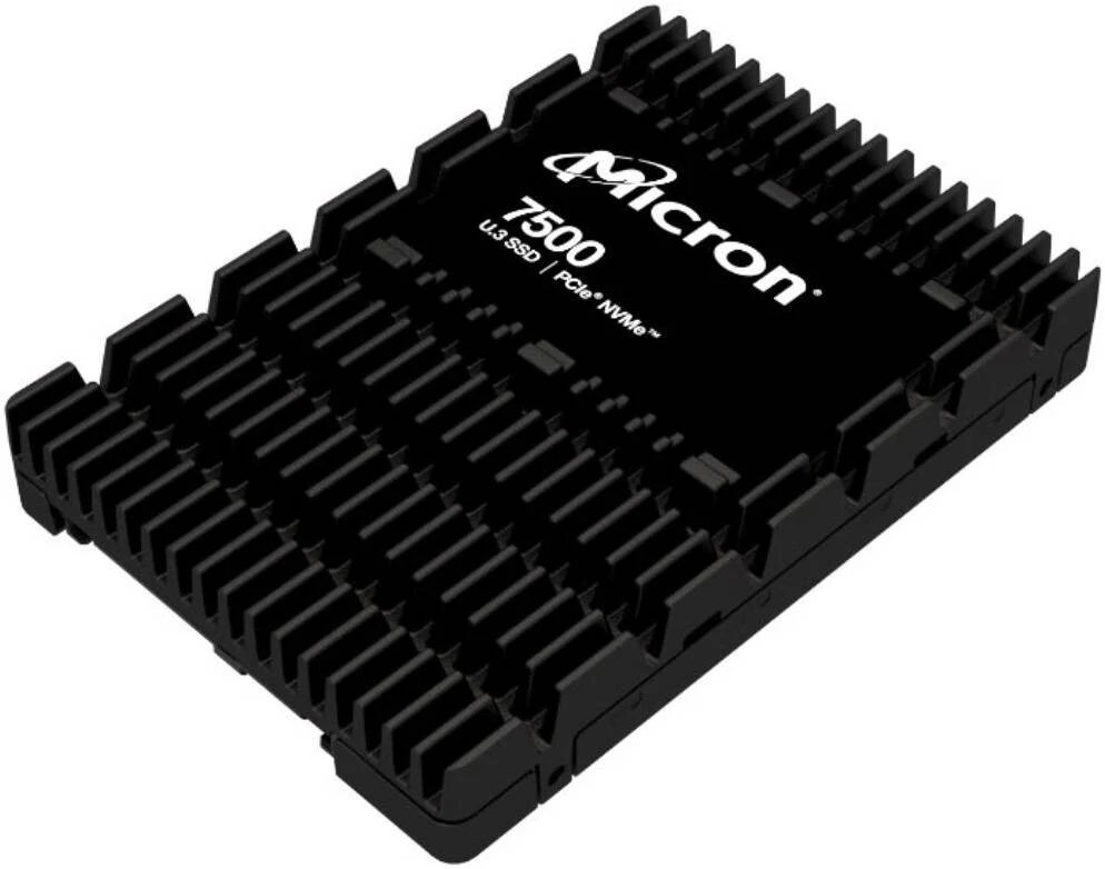 SSD Micron 7500 Pro (MTFDKCC1T9TGP-1BK1JABYY) 1.92TB NVMe U.3 (15mm) PCIe NVMe Gen4 1x4 (v2.0b) R6800/W2700MB/s 3D TLC MTTF 2М 1000K/145K IOPS 3504TBW