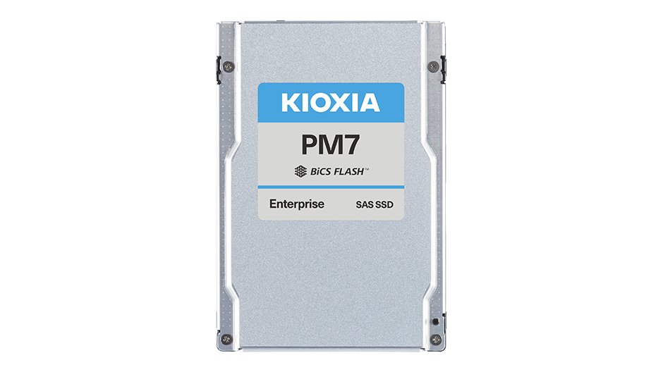 SSD KIOXIA PM7-R KPM7VRUG3T84, 3840GB, 2.5" 15mm, SAS 24G, TLC, R/W 4200/3650 MB/s, IOPs 720K/155K, TB