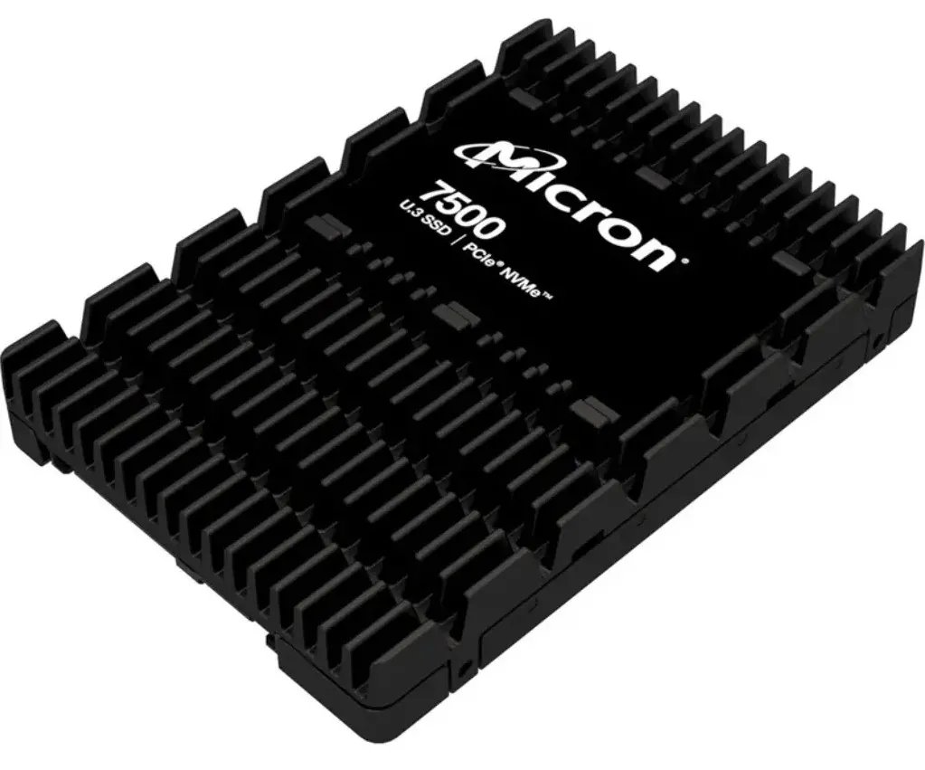 SSD MICRON 7500 Max MTFDKCC6T4TGQ-1BK1JABYY PCIE 6.4TB U.3 NVMe 7000/5900 3DWPD