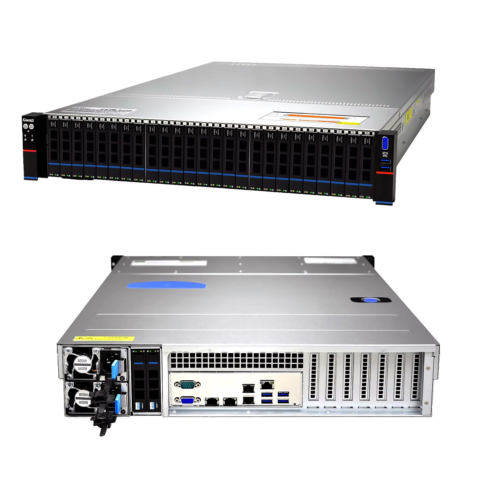 Корпус Shenzhen GuoxinHengyu Technology (Gooxi) RMC2125-620-HSE-D (0.94.002.0134) 2u 25bay chassis with expander backplane 2*2.5" SAS/SA