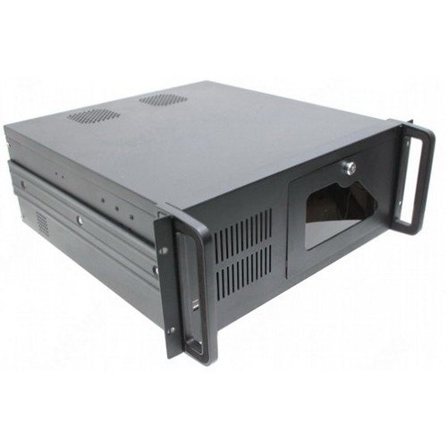 Корпус Procase B430-B-0 черный {4U глубина 450мм, внешн 3x5.25, внутр 8xHDD, MB 12"x9.6",без Б/П PS2}