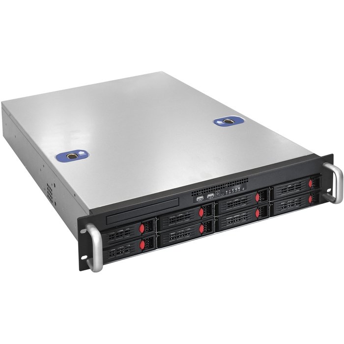 Серверный корпус Exegate Pro 2U550-HS08 EX281232RUS RM 19", высота 2U, глубина 550, без БП, 8xHotSwap, USB