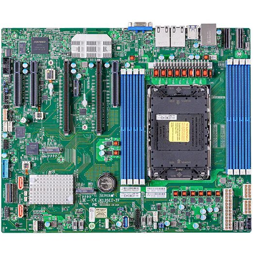 Материнская плата Supermicro MBD-X13SEI-TF-B 1xLGA-4677,Intel Xeon SP gen 4, Intel C741, 8x DDR5 4800/4400/4000 MHz. 2x10Gbe Base-T X550+1xMgmt LAN