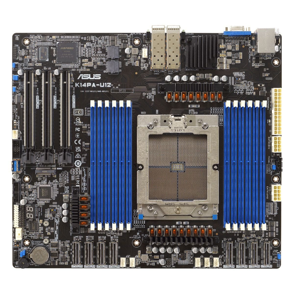 Материнская плата ASUS K14PA-U12 (90SB0CI0-M0UAY0)/Genoa,CEB,12DIMM