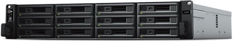 NAS Synology Rack 2U ISCSI DualCont Array (QC2,4GhzCPU/8Gbupto64/2x1GbE+1x10GbE(+1xExpSlot) per controller)NoHDD(upto12 2,5"/3,5"SASupto36with 2xRXD12