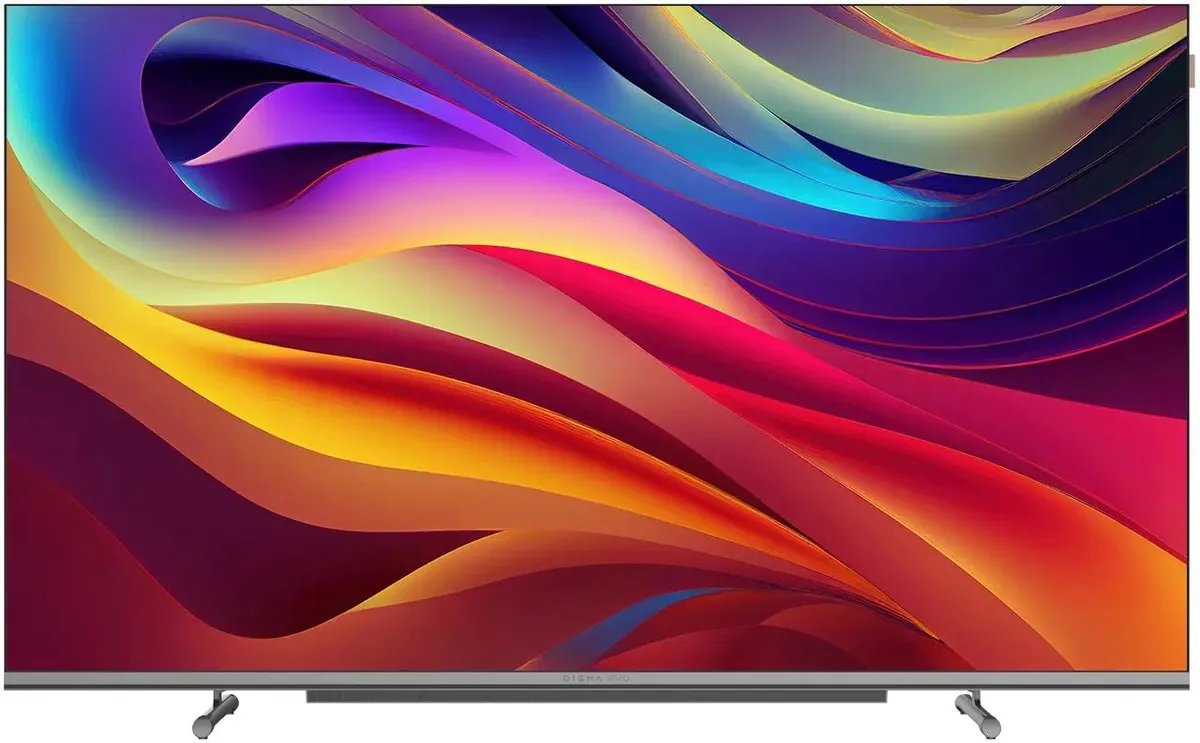 Телевизор 55" Digma Pro 55D черный графит QLED 3840x2160, 4K Ultra HD, 144 Гц, Wi-Fi, Smart TV, Google TV