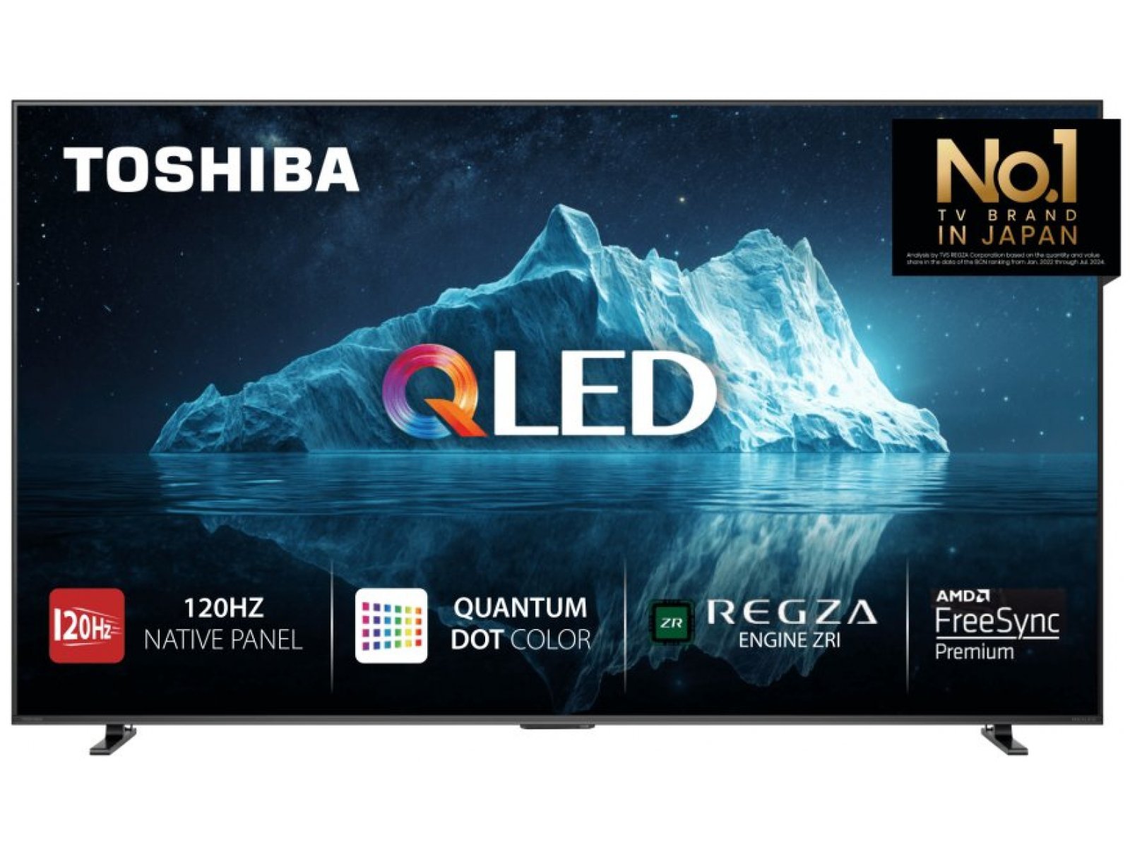 Телевизор 75" Toshiba 75Z570SE черный QLED 3840x2160, 4K Ultra HD, 120 Гц, Wi-Fi, Smart TV, VIDAA