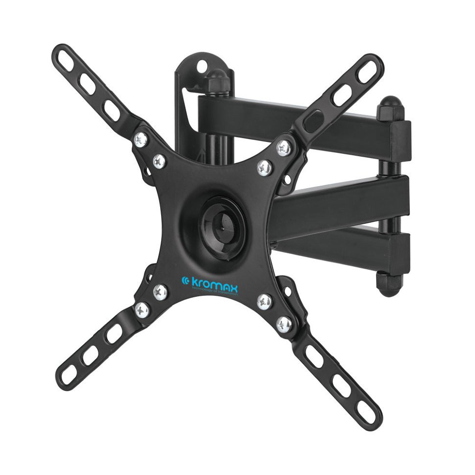 15"-42" Кронштейн Kromax DIX-13 black Наклонно-поворотный max 20 кг. 5 ст св., нак. ±15°, пов. 180°, от ст. 67-387 мм., max VESA 200x200 мм.
