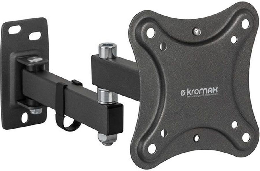 Кронштейн Kromax CORBEL-3  black, 10 шт/уп. Кр. стал. наст. для TV 10"-34", max 25 кг, 5 ст св., нак. +5°-12°,