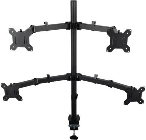 Кронштейн Filum FL-DMT004FB черный, четыре монитора, VESA 75/100, 10-30 дюйма, до 10кг