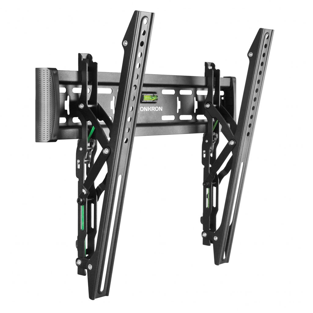 32"-55'' Кронштейн ONKRON TM5 Наклонный, черный, макс 400*400 наклон 12º от стены: 35-145мм, макс вес 36,4кг, встр уровень
