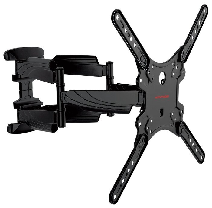 22"-65" Кронштейн Arm Media COBRA-45 new black Наклонно-поворотный max 45 кг, 4ст св., нак. + 5° -10°, пов. 160°, от ст. 45-495 мм., max VESA 400x400