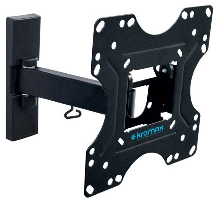 20"-43" Кронштейн Kromax OPTIMA-213 Наклонно-поворотный, черный  до30кг Vesa 200x200