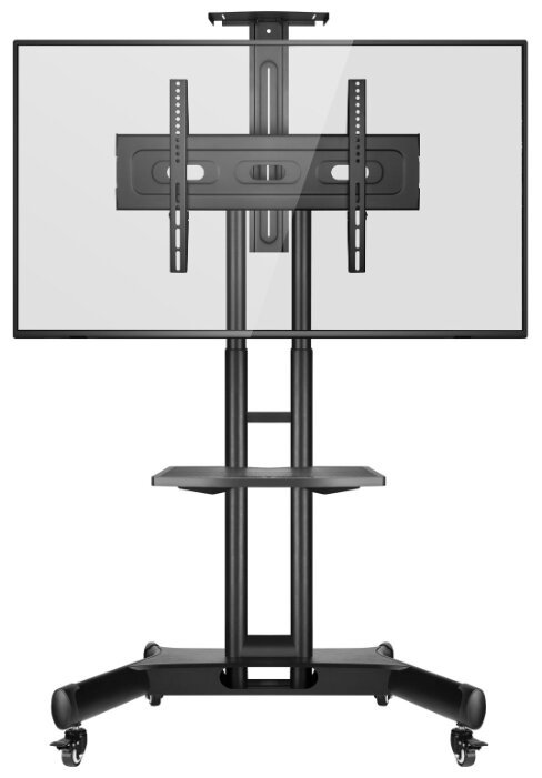 32-65" Мобильная стойка ONKRON TS1551 BLACK  от 200х200 до 400х600 наклон 0º поворот 0º макс нагр 45,5кг Высота 1200-1500мм,