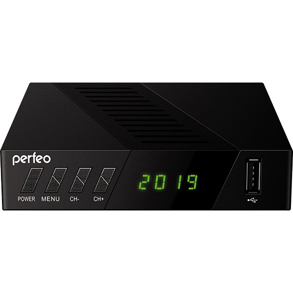 Ресивер DVB-T2 Perfeo "STREAM-2" PF_A4488 черный DVB-T, DVB-T2, IPTV через Wi-Fi адаптер (адаптер в комплект не входит)