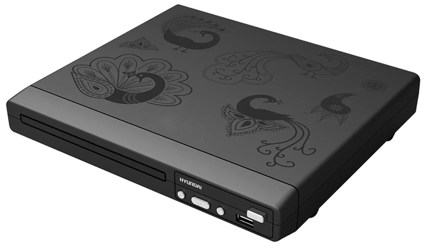 Плеер DVD Hyundai H-DVD120 черный ПДУ