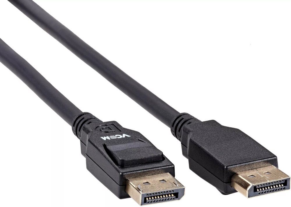 Кабель VCOM CG651 (CG651-1.0) DisplayPort(20M)-DisplayPort(20M) v2.1 4K/8K, 1 м, черный