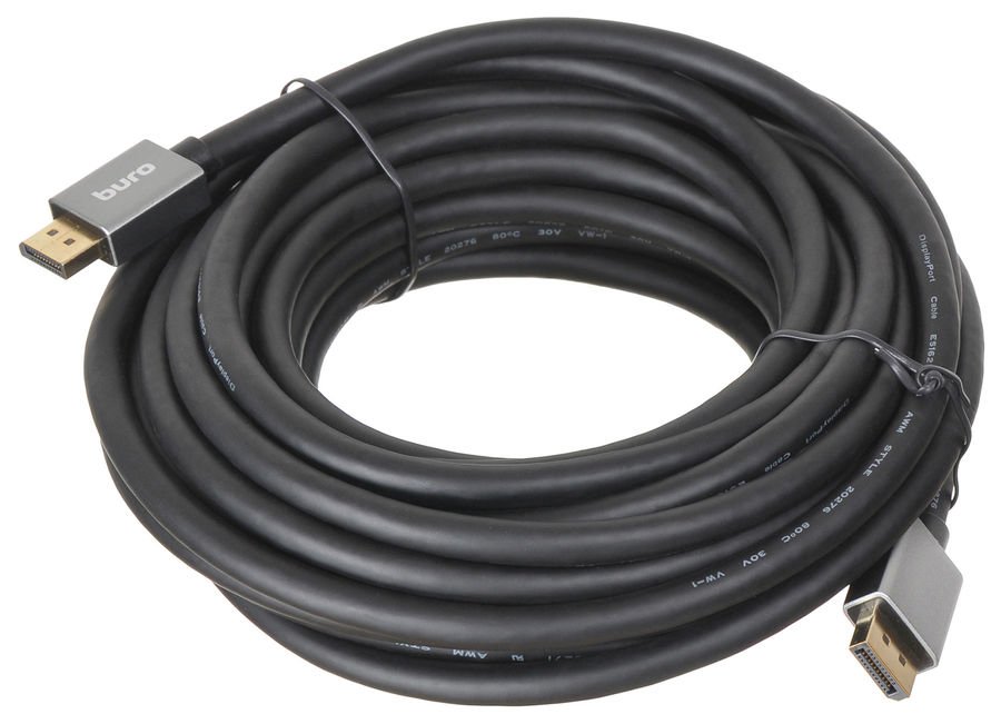 Кабель аудио-видео Buro DisplayPort (m)/DisplayPort (m) 10м. черный (BHP-DPP-1.4-10)