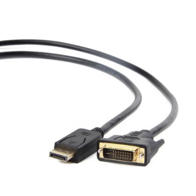 Кабель Gembird DisplayPort-DVI Gembird/Cablexpert 3м, 20M/19M, черный, экран, пакет (CC-DPM-DVIM-3M)