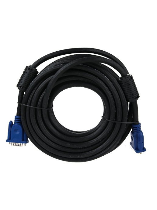 Кабель VCom VVG6448-15M(C) монитор-SVGA card (15M-15M) 15м 2 фильтра