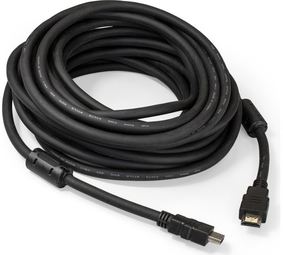 Кабель ExeGate EX287726RUS HDMI EX-CC-HDMI2-10.0F (19M/19M, v2.0, 10м, 4K UHD, Ethernet, ферритовые кольца, позолоченные контакты)