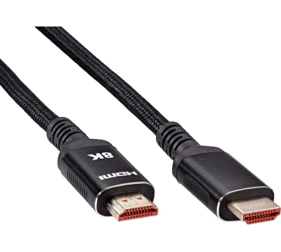 Кабель Vcom ACG859B-2.0 HDMI 19M/M, ver. 2.1 8KX60Hz Econom оплетка 2m iOpen