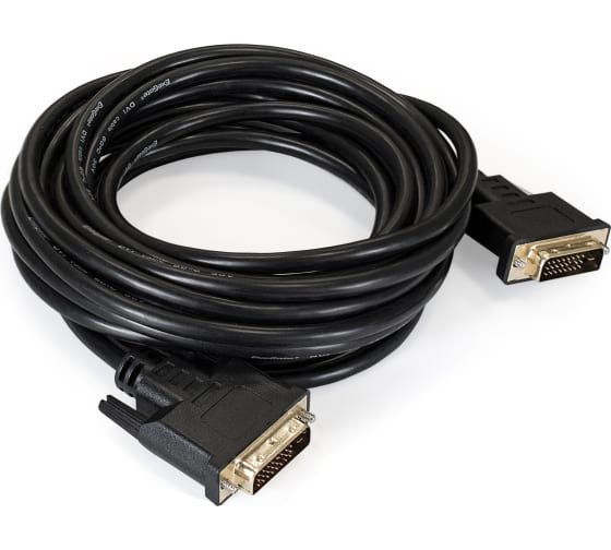 Кабель ExeGate EX191096RUS DVI dual link (25M-25M) 5м, 2 фильтра, позолоченные контакты