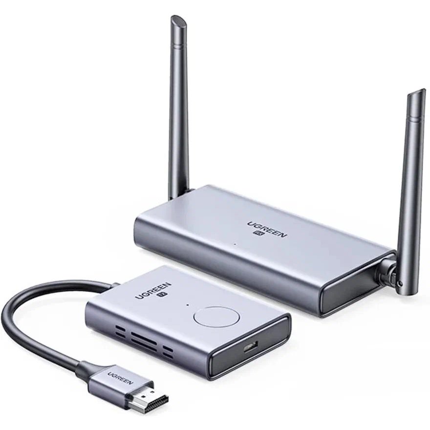 Адаптер UGREEN CM506 (50633A) Wireless HDMI Extender (Transmitter + Receiver) 50M Space Gray