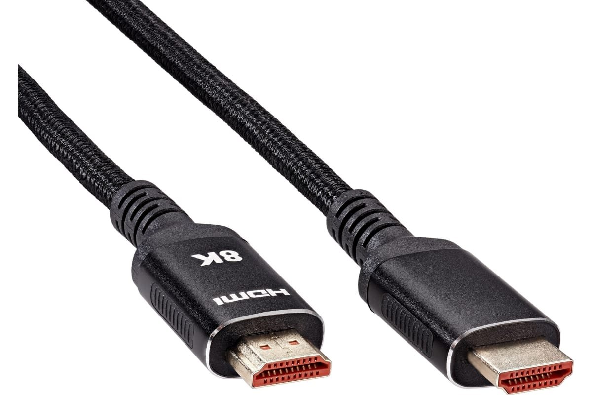 Кабель Vcom ACG859B-1.5 HDMI 19M/M, ver. 2.1 8KX60Hz Econom оплетка 1.5m iOpen