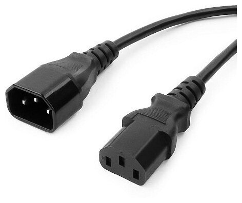 Кабель питания сист.блок-монитор Cablexpert PC-189-10, 3.0м, C13-C14, 6А, черный, с заземлением (UPS)