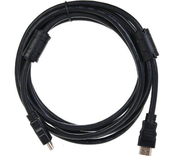 Кабель Telecom TCG200F-3M HDMI-19M--HDMI-19M ver 2.0+3D/Ethernet 2 фильтра 3m