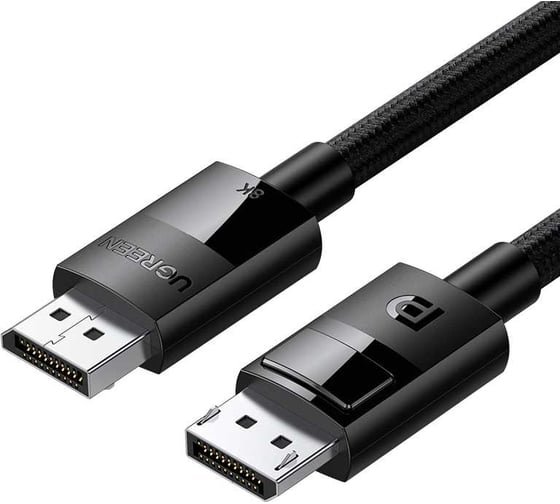 Кабель UGREEN DP114 80394 DP 1.4 Male to Male Plastic Case Braided Cable 5m Black
