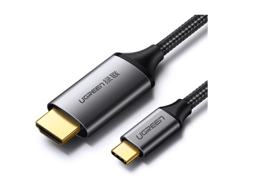 Кабель UGREEN MM142 (50570) USB-C to HDMI Male to Male Cable Aluminum Shell. Длина: 1,5 м. Цвет: серый