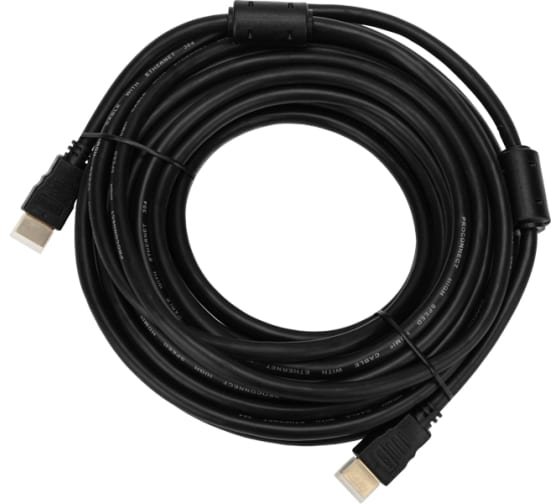 Шнур Proconnect 17-6209-6 HDMI-HDMI gold, 15m с фильтрами PE bag