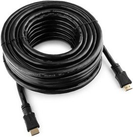 Кабель HDMI Cablexpert CC-HDMI4L-15M, 15м, v2.0, 19M/19M, серия Light, черный, позол.разъемы, экран, пакет