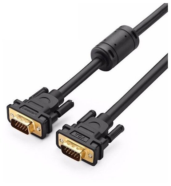Кабель UGREEN VG101 11631 VGA Male to Male Cable 3m Black