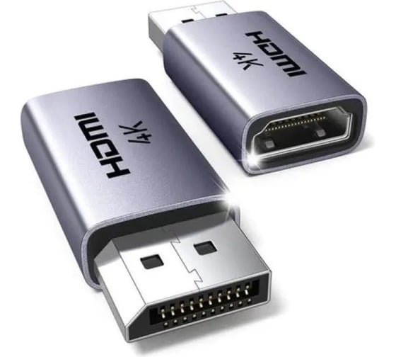 Конвертер UGREEN DP130 (55935) DisplayPort to HDMI 4K Adapter 2pcs Gray
